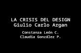 CRISIS DEL DESIGN. Gonzalez- Leon