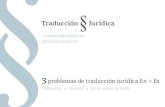 3 problemas de traducción jurídica