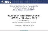 European Research Council (ERC) a l'Horizon 2020