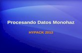 Procesando Datos Monohaz HYPACK 2013. Datos Brutos EDITOR MONOHAZ LEVANTAMIENTO REDUCCION TRANSVERSAL SECCIONES TRANSVERSA LES & VOLUMENES EXPORTAR A.