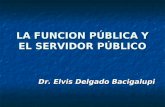 LA FUNCION PÚBLICA Y EL SERVIDOR PÚBLICO Dr. Elvis Delgado Bacigalupi.