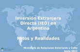 Inversión Extranjera Directa (IED) en Argentina Mitos y Realidades Inversión Extranjera Directa (IED) en Argentina Mitos y Realidades Ministerio de Relaciones.
