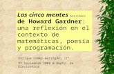 1 Las cinco mentes para el futuro de Howard Gardner: una reflexión en el contexto de matemáticas, poesía y programación. Enrique Comer-Barragán, IT² 27.