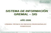 Sistema de Información Gremial – 2006Cámara Técnica de Riesgos Profesionales SISTEMA DE INFORMACIÓN GREMIAL – SIG SISTEMA DE INFORMACIÓN GREMIAL – SIG.