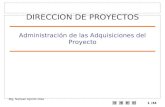 1/34 Administración de las Adquisiciones del Proyecto Mg. Samuel Oporto Díaz DIRECCION DE PROYECTOS.