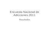 Encuesta Nacional de Adicciones 2011 Resultados. Encuesta Nacional de Adicciones 2011 ALCOHOL.