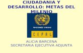 CIUDADANIA Y DESARROLLO: METAS DEL MILENIO ALICIA BARCENA SECRETARIA EJECUTIVA ADJUNTA.