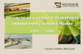 PROYECTO DE VIALIDAD Y TRANSPORTE URBANO PARA CIUDADES MEDIAS 1992 - 2000 Carlos Valdez Mariscal.