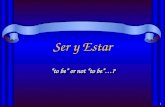 1 Ser y Estar to be or not to be…? 2 Ser y Estar en español… Los dos verbos significan to be Tienen usos muy diferentes! También tienen conjugaciones.