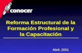 Reforma Estructural de la Formación Profesional y la Capacitación Abril, 2001.
