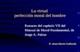 La virtud perfección moral del hombre Extracto del capítulo VII del Manual de Moral Fundamental, de Jorge A. Palma P. Juan María Gallardo.