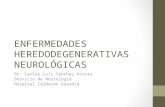 ENFERMEDADES HEREDODEGENERATIVAS NEUROLÓGICAS Dr. Carlos Luis Sánchez Acosta Servicio de Neurología Hospital Calderón Guardia.
