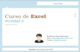 Curso de Excel #Unidad 4 Guillermo Díaz Sanhueza Mail: clases@guillermodiaz.com Twitter: @guillermodiaz 19:00 PM, 19 de abril Team Work Versión: Microsoft.