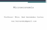 Microeconomía Profesor: Mtro. Noé Hernández Cortez noe.hernandez@gmail.com.