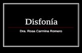 Disfonía Dra. Rosa Carmina Romero. Disfonía Alteraciones de las características superficiales de cuerdas vocales y en la capacidad vibratoria. Vibración.