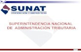 CONTENIDOCONTENIDO La SUNAT La Tributación en el Perú Finalidad Visión Misión Valores Estructura organizacional Ambito de acción Funciones.