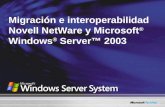 TNT1-130. Migración e interoperabilidad Novell NetWare y Microsoft ® Windows ® Server 2003.
