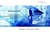 NOVASOFT Seminario sobre Responsabilidad Social de las Empresas Málaga, 2 de Junio 2006.