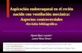 Aspiración endotraqueal en el recién nacido con ventilación mecánica: Aspectos controversiales -Revisión bibliográfica- Noemí Ruiz Lavado (1) Laura Varas.