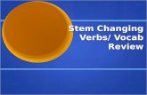 Stem Changing Verbs/ Vocab Review. I prefer pants Prefiero pantalones Prefiero pantalones.