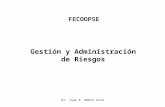 Dr. Juan E. Muñoz Giró FECOOPSE Gestión y Administración de Riesgos.