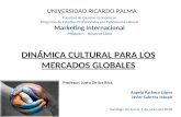 DINÁMICA CULTURAL PARA LOS MERCADOS GLOBALES Facultad de Ciencias Económicas Programa de Estudios Profesionales por Experiencia Laboral Marketing Internacional.