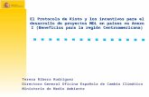El Protocolo de Kioto y los incentivos para el desarrollo de proyectos MDL en países no Anexo I (Beneficios para la región Centroamericana) Teresa Ribera.