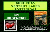 ARRITMIAS VENTRICULARES SOSTENIDAS Dra. Ana Martín Residente de 3º año Dr. Francisco Martín. UCIC Servicio de Cardiologia de Salamanca EN URGENCIAS.