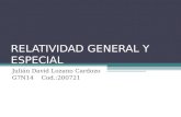 RELATIVIDAD GENERAL Y ESPECIAL Julián David Lozano Cardozo G7N14 Cod.:200721.