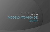 John Eduardo Gamboa G. G8 NL 12. MODELO ATÓMICO DE BOHR.