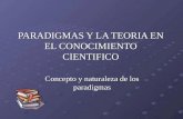 PARADIGMAS Y LA TEORIA EN EL CONOCIMIENTO CIENTIFICO Concepto y naturaleza de los paradigmas.