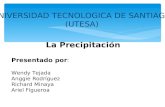 UNIVERSIDAD TECNOLOGICA DE SANTIAGO (UTESA) La Precipitación Presentado por: Wendy Tejada Anggie Rodríguez Richard Minaya Ariel Figueroa.