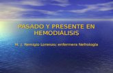 PASADO Y PRESENTE EN HEMODIÁLISIS M. J. Remigio Lorenzo; enfermera Nefrología.