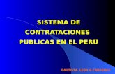 SISTEMA DE CONTRATACIONES PÚBLICAS EN EL PERÚ BAUTISTA, LEÓN & CÁRDENAS.