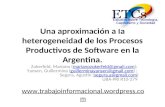 Una aproximación a la heterogeneidad de los Procesos Productivos de Software en la Argentina. Zukerfeld, Mariano (marianozukerfeld@gmail.com);marianozukerfeld@gmail.com.