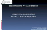 ELECTRICIDAD Y MAGNETISMO NORIDA JOYA RAMIREZ 273438 NATALY CUBIDES ZUÑIGA 273431 UNIVERSIDAD NACIONAL DE COLOMBIA FACULTAD DE INGENIERIA DEPARTAMENTO.