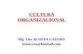 CULTURA ORGANIZACIONAL Mg. Tito ACOSTA CASTRO titoacosta@hotmail.com.