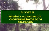 BLOQUE II: TEORÍAS Y MOVIMIENTOS CONTEMPORÁNEOS DE LA EDUCACIÓN.