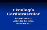 Fisiología Cardiovascular Latido Cardiaco Actividad Eléctrica Bases del ECG.
