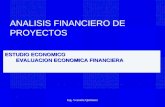 Ing. Yeanette Quiñonez ANALISIS FINANCIERO DE PROYECTOS ESTUDIO ECONOMICO EVALUACION ECONOMICA FINANCIERA.
