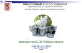UNIVERSIDAD SURCOLOMBIANA UNIVERSIDAD SURCOLOMBIANA Especialización en Ingeniería Ambiental Módulo: Gestión Integral de Residuos Sólidos GESTION INTEGRAL.