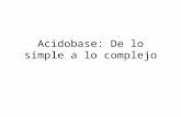 Acidobase: De lo simple a lo complejo Pablo Saborío Chacón Nefrólogo Pediatra.