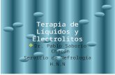 Terapia de Líquidos y Electrolitos Dr. Pablo Saborío Chacón Servicio de Nefrología H.N.N.