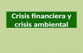 Crisis financiera y crisis ambiental. Esquema 1.Crisis financiera 2.Crisis ambiental 3.Soluciones a la crisis financiera y a la crisis ambiental.