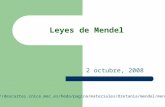 Leyes de Mendel 2 octubre, 2008 .