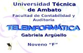 Gabriela Argüello Facultad de Contabilidad y Auditoria Técnica de Ambato Universidad Técnica de Ambato Noveno F.
