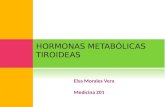 H ORMONAS M ETABÓLICAS T IROIDEAS Elsa Morales Vera Medicina Z01.
