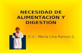 NECESIDAD DE ALIMENTACIÓN Y DIGESTIÓN E.U.: María Lina Ramos S.