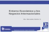 Departamento de Economía y Negocios Internacionales Entorno Económico y los Negocios Internacionales Ma. Mercedes Muñoz S.