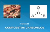 Semana 21 COMPUESTOS CARBONILOS. Aldehídos y cetonas se caracterizan por tener el grupo Carbonilo Carbonilo Formado por: doble enlace carbono = oxígeno.